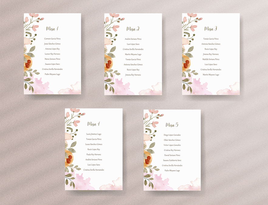 seating plan bodas plantillas