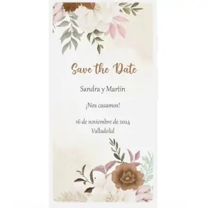 modelo Save the date Floral web