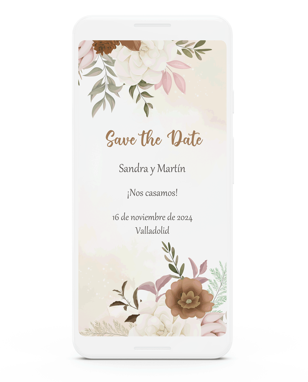 modelo Save the date Floral web