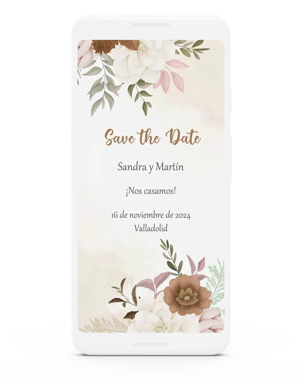 modelo Save the date Floral web