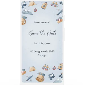 modelo Save the date viaje