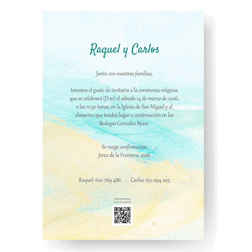 plantilla invitacion boda descargable verano