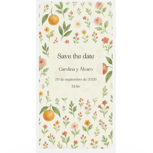 modelo Save the date Jardín
