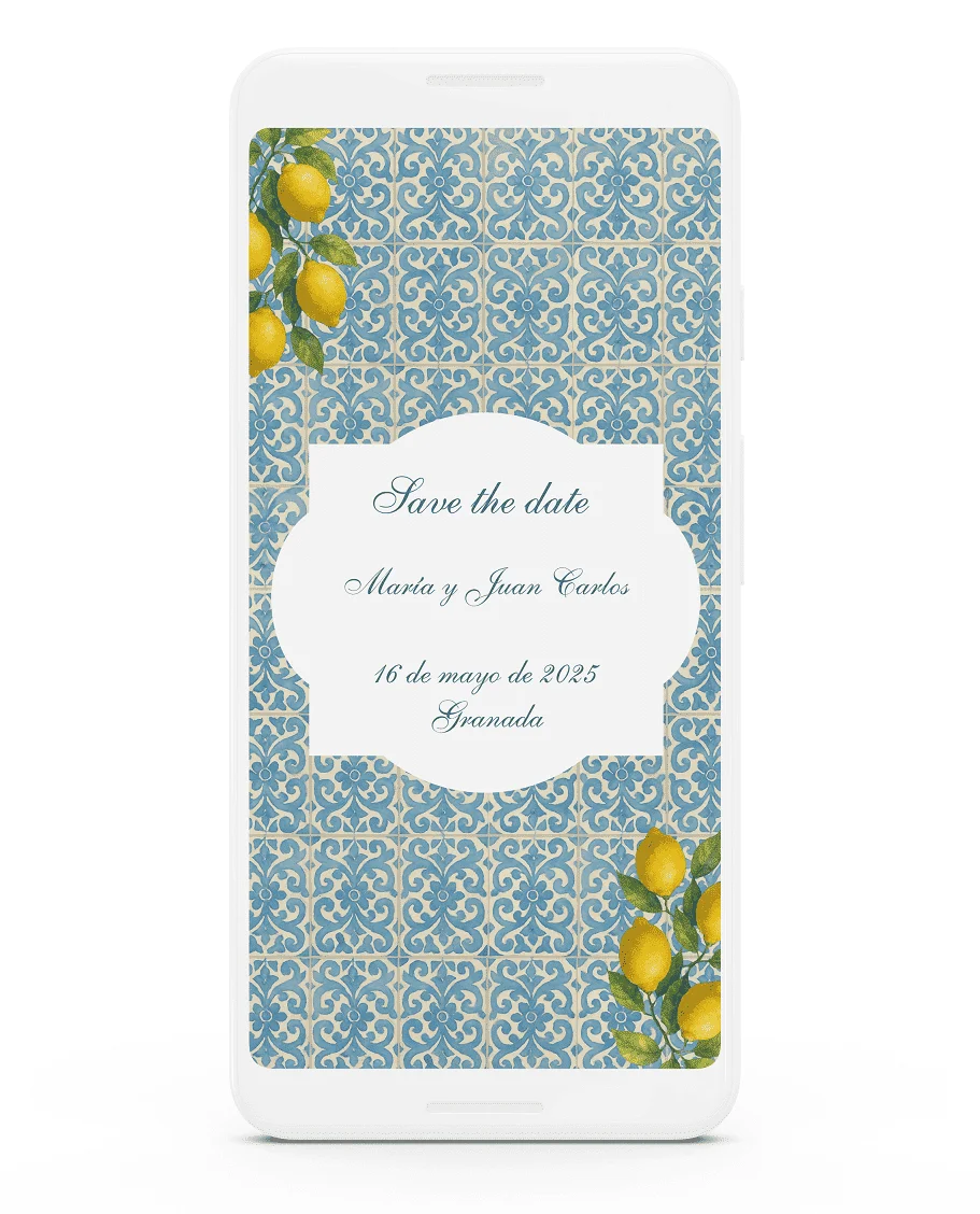 modelo Save the date Limones