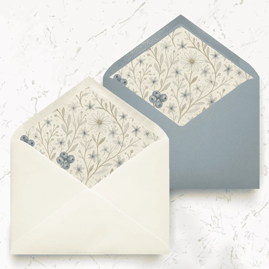 Invitaciones de boda de papel - Modelo Arándanos
