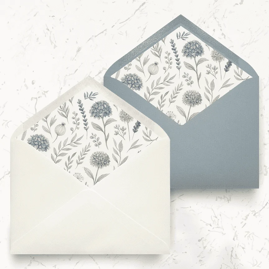 Invitaciones de boda de papel - Modelo Hortensias