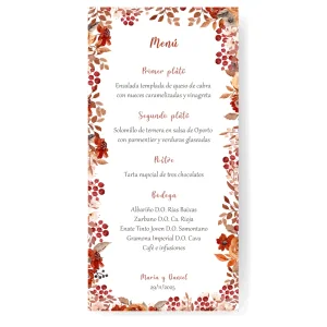 Minuta del modelo Otoño